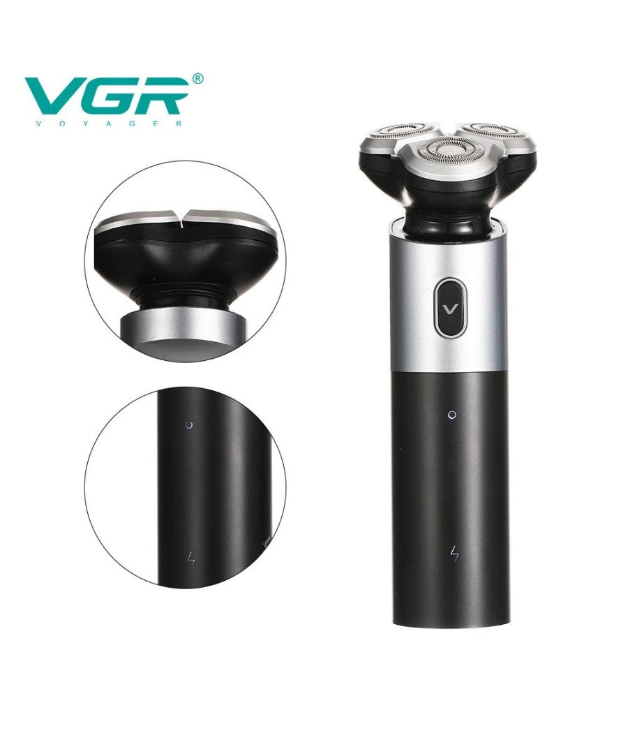 Rasoio Elettrico 3 Teste Rotanti Barba Cordless Usb Rifinitore Impermeabile V343         
