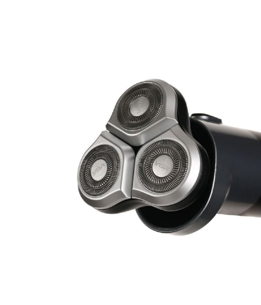 Rasoio Elettrico 3 Teste Rotanti Barba Cordless Usb Rifinitore Impermeabile V343         