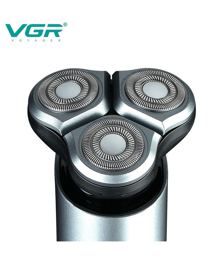 Rasoio Elettrico 3 Teste Rotanti Barba Cordless Usb Rifinitore Impermeabile V343         