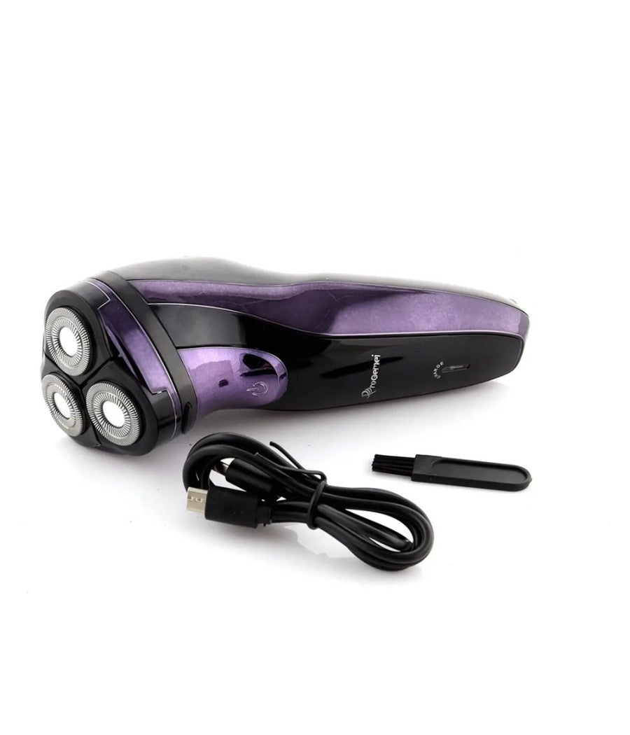 Rasoio Elettrico 3 Teste Rotativo A Batteria Ricaricabile Senza Fili Uomo Gm-7730         