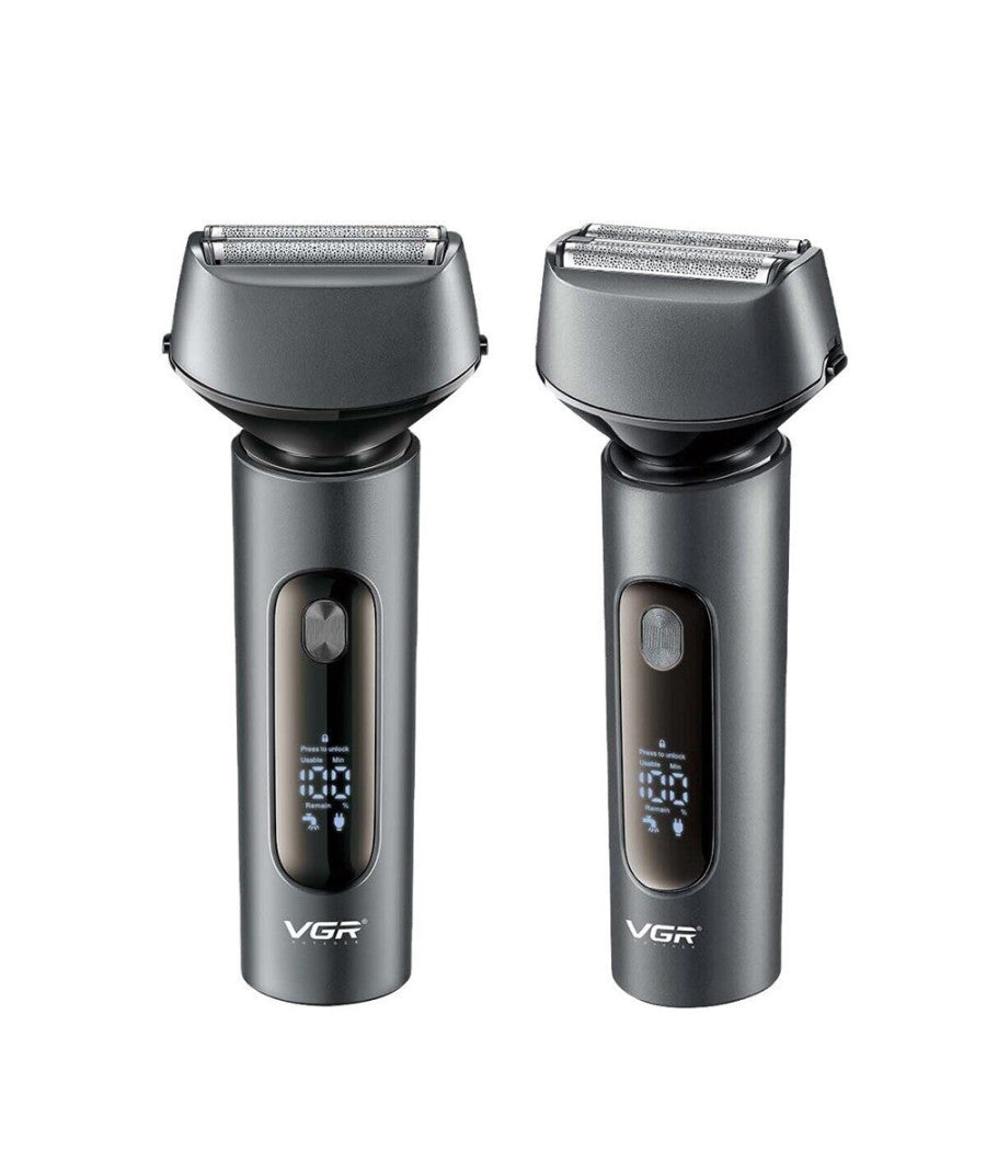 Rasoio Elettrico Barba Trimmer Professionale Ricaricabile Ipx7 Lavabile Vgr V-381         