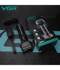 Rasoio Elettrico Barba Trimmer Professionale Ricaricabile Ipx7 Lavabile Vgr V-381         