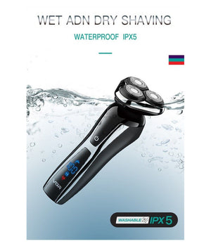 Rasoio Elettrico Barba Trimmer Usb Ricaricabile Impermeabile Con Display V-309         