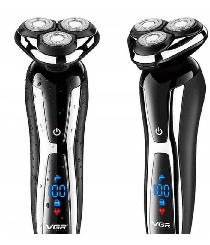 Rasoio Elettrico Barba Trimmer Usb Ricaricabile Impermeabile Con Display V-309         