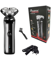 Rasoio Elettrico Gm7728 A Batteria 3 Testine Professionale Barba Capelli Cordless         