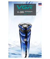 Rasoio Elettrico Impermeabile Regolabarba Senza Fili Batteria Ricaricabile V-305         