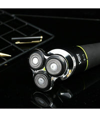 Rasoio Elettrico Per Barba E Capelli Senza Fili Impermeabile 3 Testine Vgr V-308         