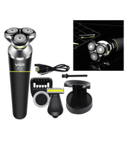 Rasoio Elettrico Per Barba E Capelli Senza Fili Impermeabile 3 Testine Vgr V-308         