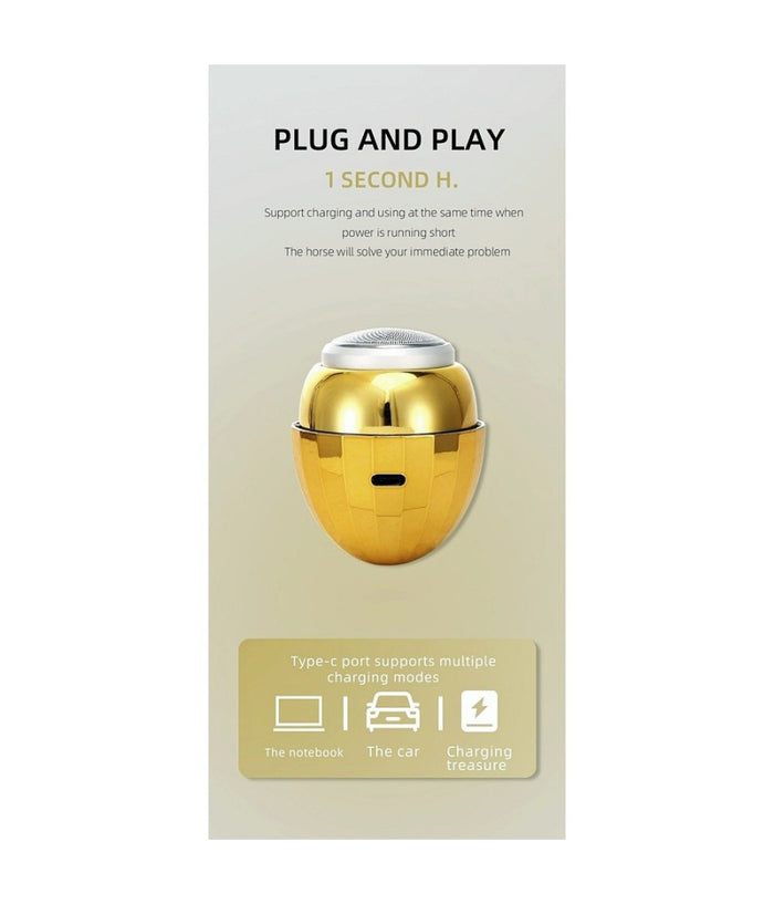 Rasoio Elettrico Portatile A Forma Di Uovo Ricaricabile Usb Impermeabile V-321         