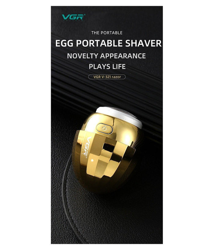 Rasoio Elettrico Portatile A Forma Di Uovo Ricaricabile Usb Impermeabile V-321         