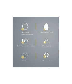 Rasoio Elettrico Portatile A Forma Di Uovo Ricaricabile Usb Impermeabile V-321         