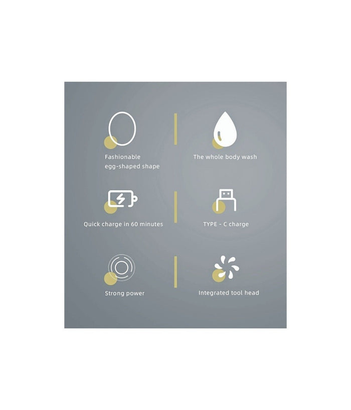 Rasoio Elettrico Portatile A Forma Di Uovo Ricaricabile Usb Impermeabile V-321         