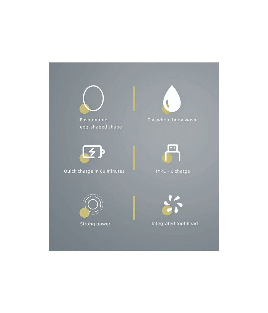 Rasoio Elettrico Portatile A Forma Di Uovo Ricaricabile Usb Impermeabile V-321         