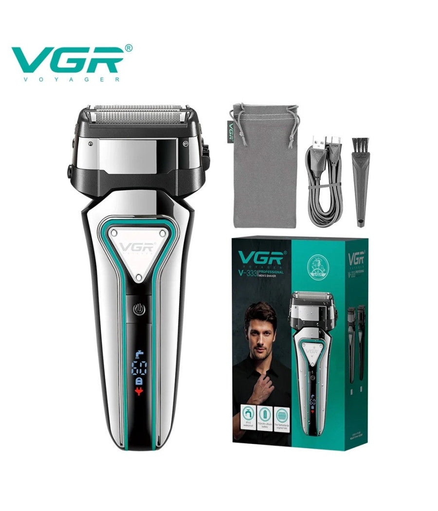 Rasoio Elettrico Professionale A Batteria Ricaricabile Barba Capelli Vgr V-333         