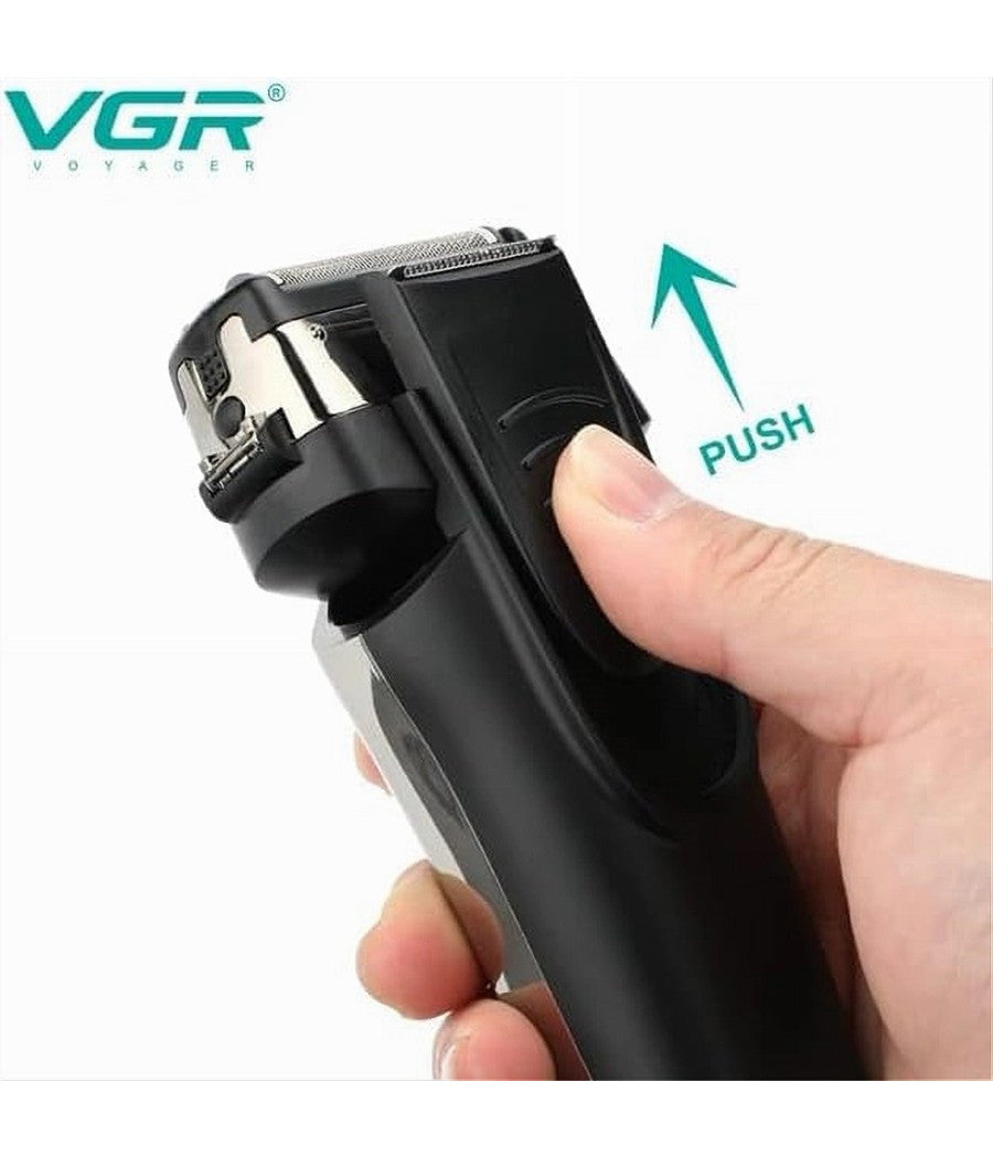 Rasoio Elettrico Professionale A Batteria Ricaricabile Barba Capelli Vgr V-333         