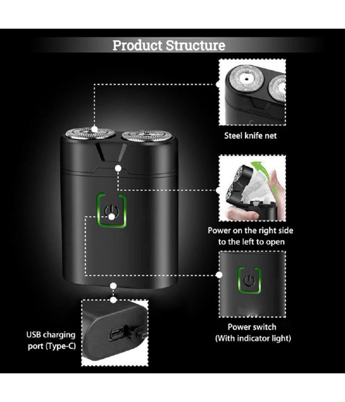 Rasoio Elettrico Professionale Portatile Ricaricabile Usb Impermeabile Ipx7 V311         