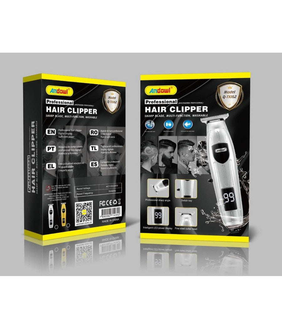 Rasoio Elettrico Regola Barba Taglia Capelli Ricaricabile Professionale Q-tx162         