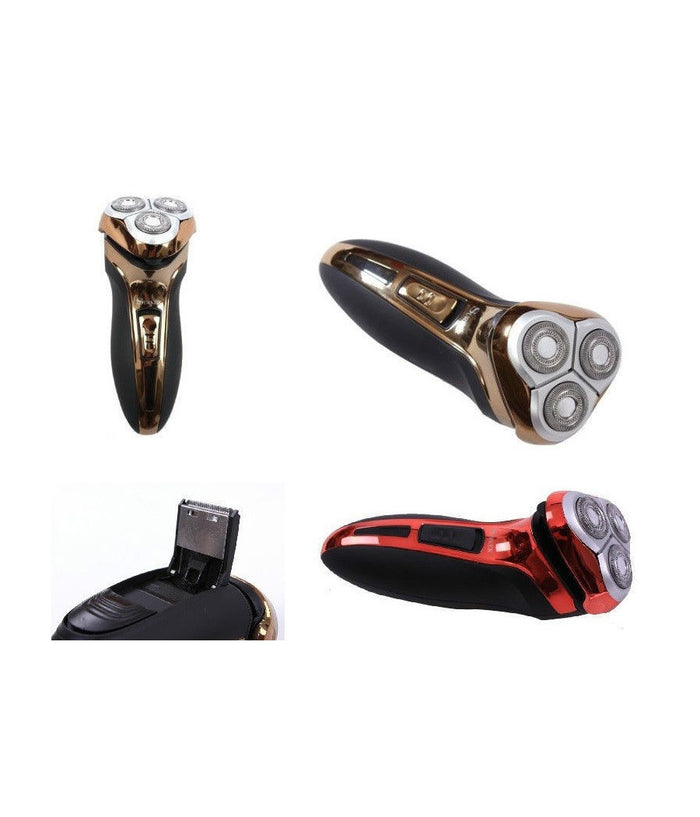 Rasoio Elettrico Ricaricabile Uomo Viso Barba Baffi Regolazione Peli 3 Testine         