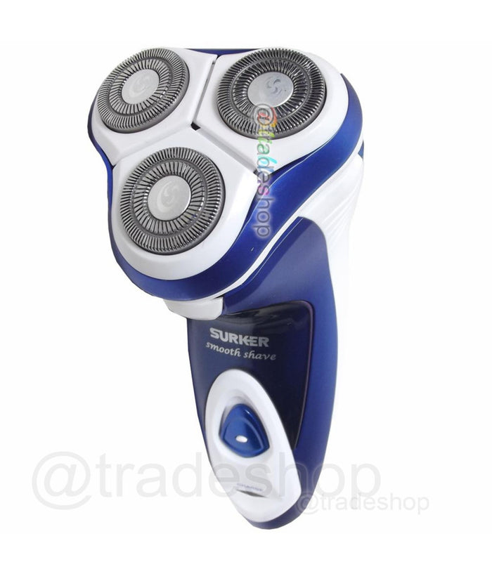 Rasoio Elettrico Ricaricabile Viso Barba Baffi Regolazione Peli 3 Testine         