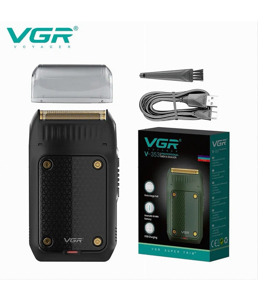 Rasoio Elettrico Ultra Sottile A Batteria Ricaricabile Trimmer Viaggio Usb V-353         