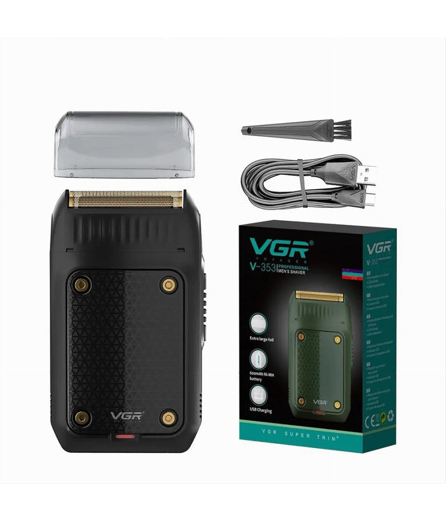 Rasoio Elettrico Ultra Sottile A Batteria Ricaricabile Trimmer Viaggio Usb V-353         