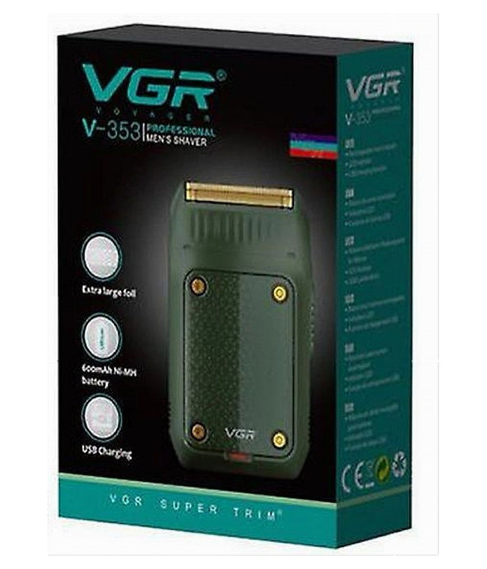 Rasoio Elettrico Ultra Sottile A Batteria Ricaricabile Trimmer Viaggio Usb V-353         