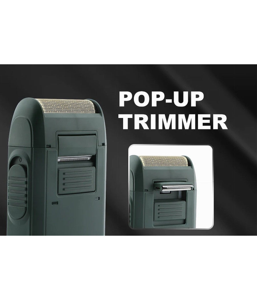 Rasoio Elettrico Ultra Sottile A Batteria Ricaricabile Trimmer Viaggio Usb V-353         