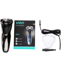 Rasoio Elettrico Uomo A 3 Teste Usb Display Lcd Batteria Ricaricabile Ipx7 V-306         