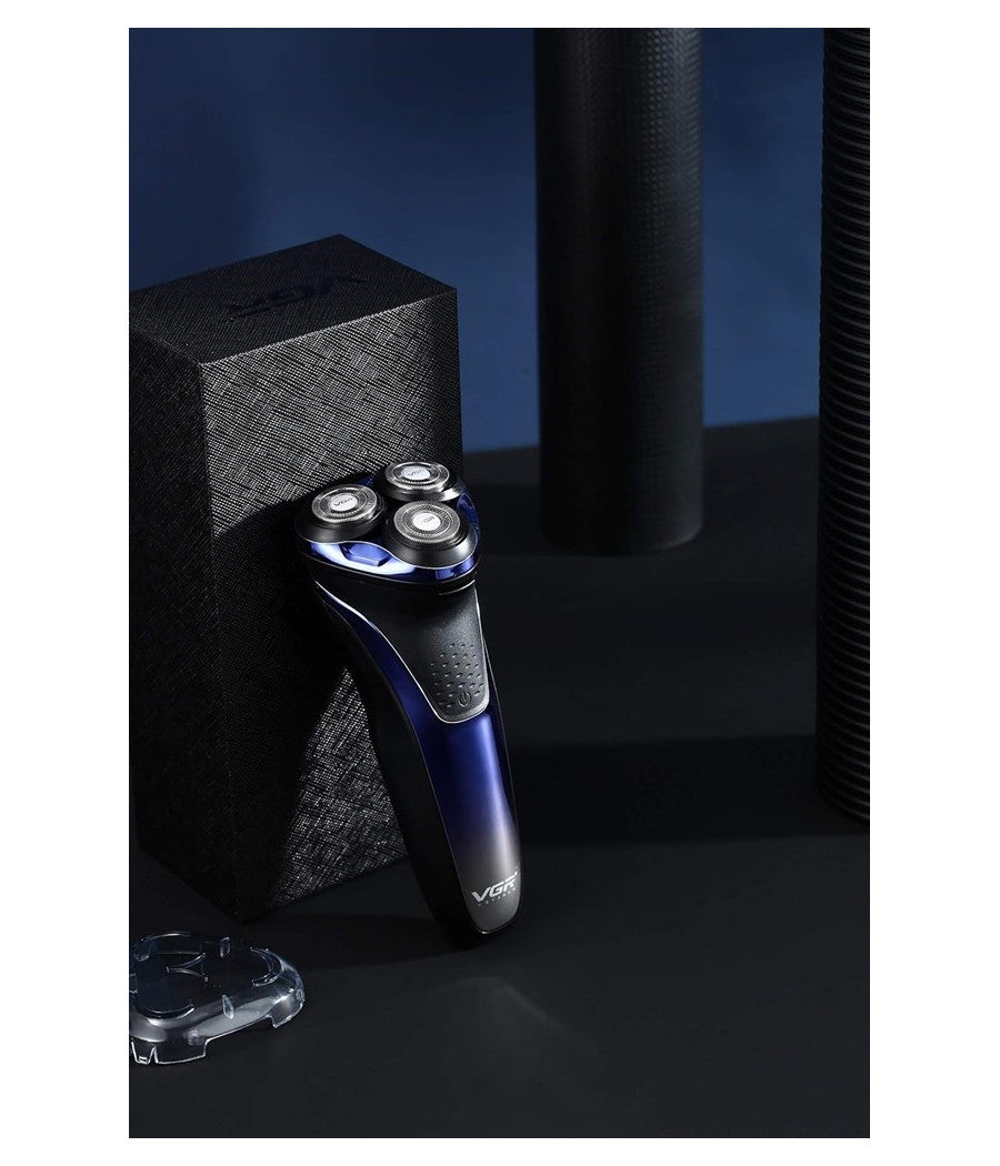 Rasoio Elettrico Uomo A 3 Teste Usb Display Lcd Batteria Ricaricabile Ipx7 V-306         