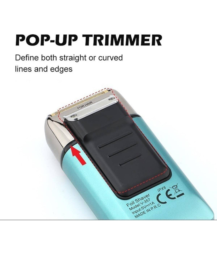 Rasoio Elettrico Uomo Per Barba Capelli Corpo Doppia Testina Indipendente Vgr357         