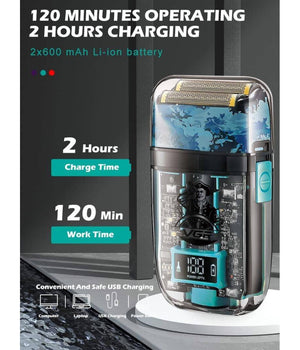 Rasoio Elettrico Uomo Per Barba Capelli Corpo Professionale Regolabarba Vgr 352         