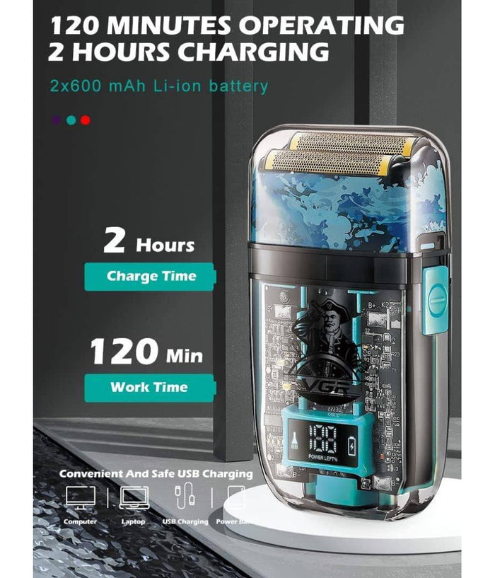 Rasoio Elettrico Uomo Per Barba Capelli Corpo Professionale Regolabarba Vgr 352         