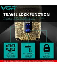 Rasoio Elettrico Uomo Per Barba Capelli Corpo Tripla Testina Indipendente Vgr335         