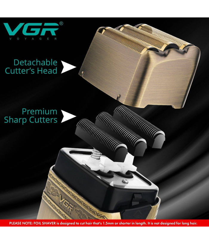 Rasoio Elettrico Uomo Per Barba Capelli Corpo Tripla Testina Indipendente Vgr335         