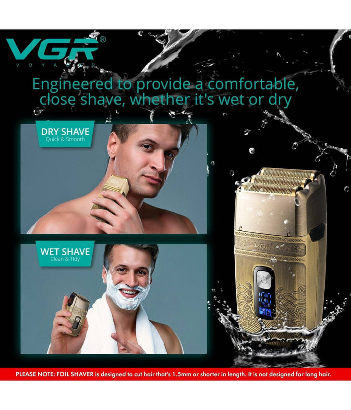Rasoio Elettrico Uomo Per Barba Capelli Corpo Tripla Testina Indipendente Vgr335         