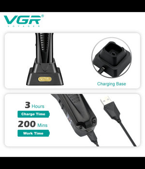 Tagliacapelli Uomo A Zero Professionale Regolabarba Ricaricabile Batteria Vgr651         