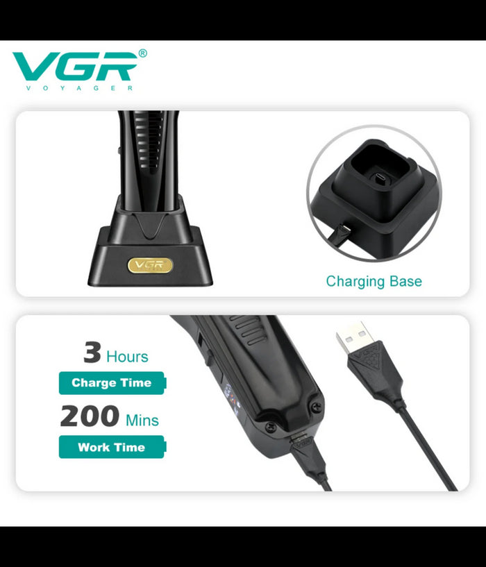 Tagliacapelli Uomo A Zero Professionale Regolabarba Ricaricabile Batteria Vgr651         