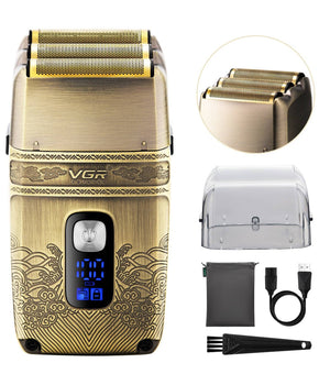 Rasoio Elettrico Uomo Per Barba Capelli Corpo Tripla Testina Indipendente Vgr335         
