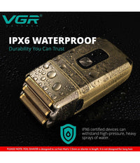 Rasoio Elettrico Uomo Per Barba Capelli Corpo Tripla Testina Indipendente Vgr335         