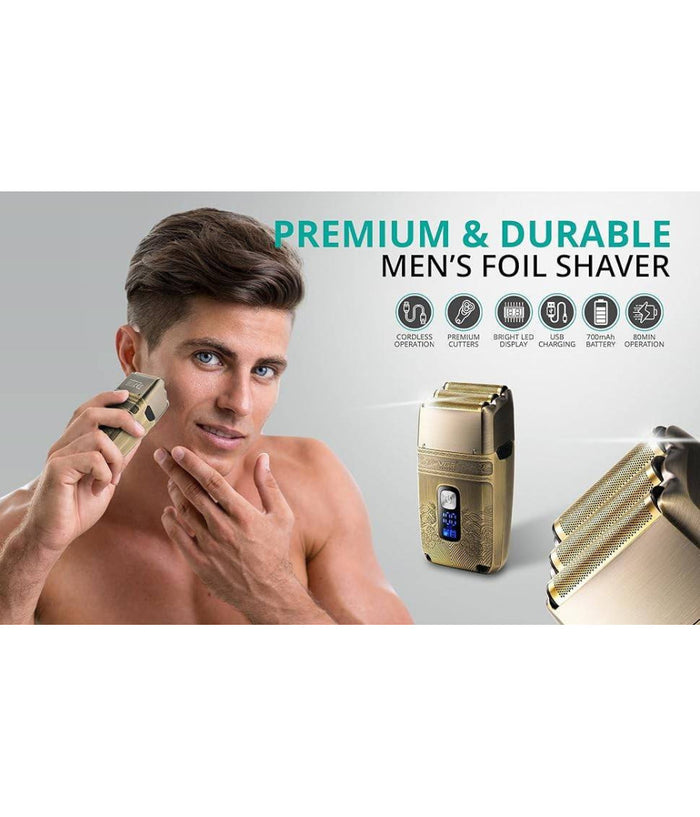 Rasoio Elettrico Uomo Per Barba Capelli Corpo Tripla Testina Indipendente Vgr335         