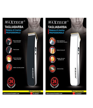 Rasoio Elettrico Uomo Taglia Barba Batteria Ricaricabile Basette Peli Titanio Ta-ba001         