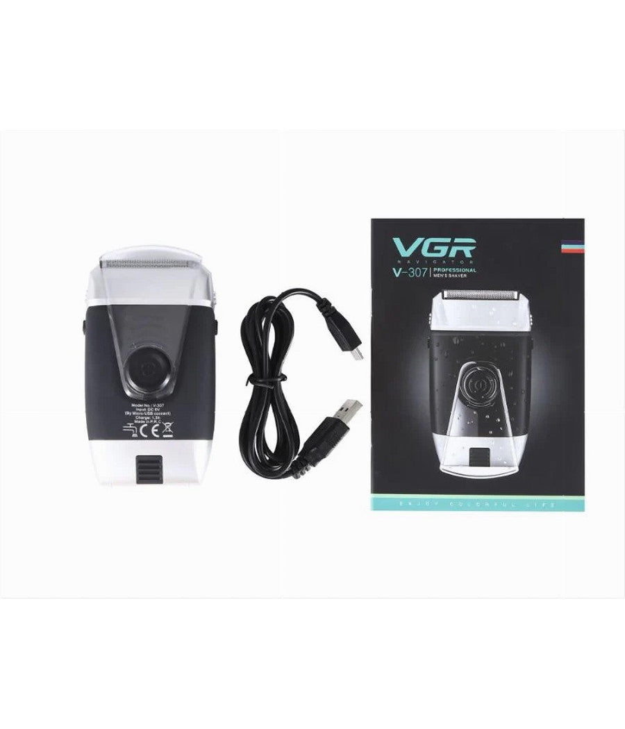 Rasoio Elettrico Usb 5 W Professionale Uomo Ricaricabile Ipx5 Impermeabile V-307         