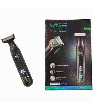 Rasoio Professionale A Lama Rifinitore Regola Capelli Barba Uomo Display Led V-360         