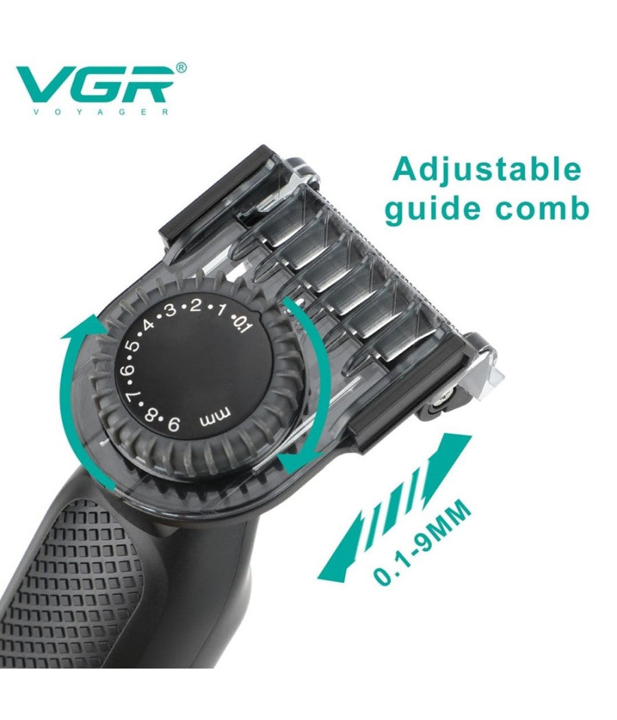 Rasoio Professionale A Lama Rifinitore Regola Capelli Barba Uomo Display Led V-360         