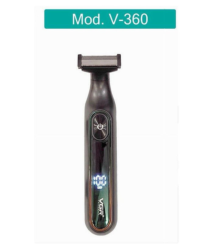 Rasoio Professionale A Lama Rifinitore Regola Capelli Barba Uomo Display Led V-360         