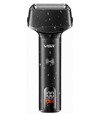 Rasoio Professionale Elettrico Tripla Lama Led Display Usb Carica Pop-up Ipx5 V-371         