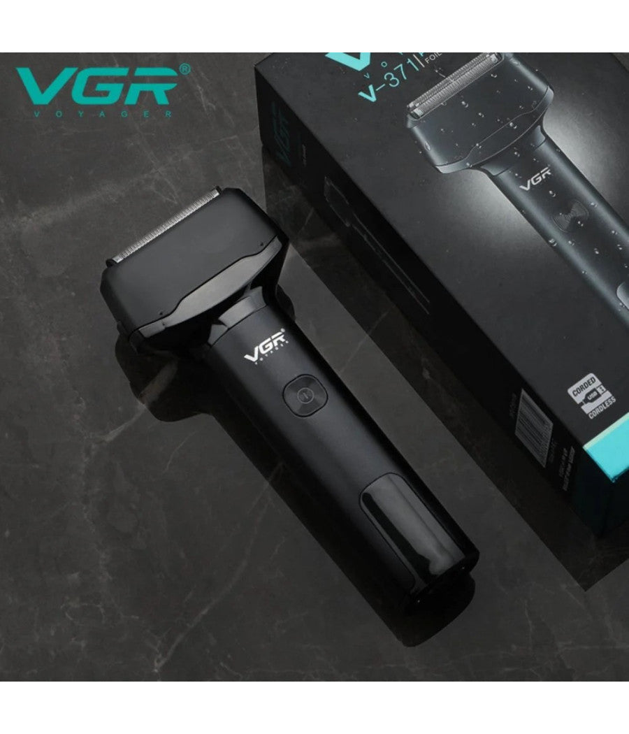 Rasoio Professionale Elettrico Tripla Lama Led Display Usb Carica Pop-up Ipx5 V-371         