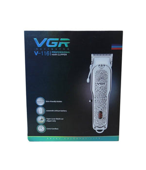 Rasoio Professionale Taglia Capelli Regola Barba Ricaricabile Display Vgr V-116         