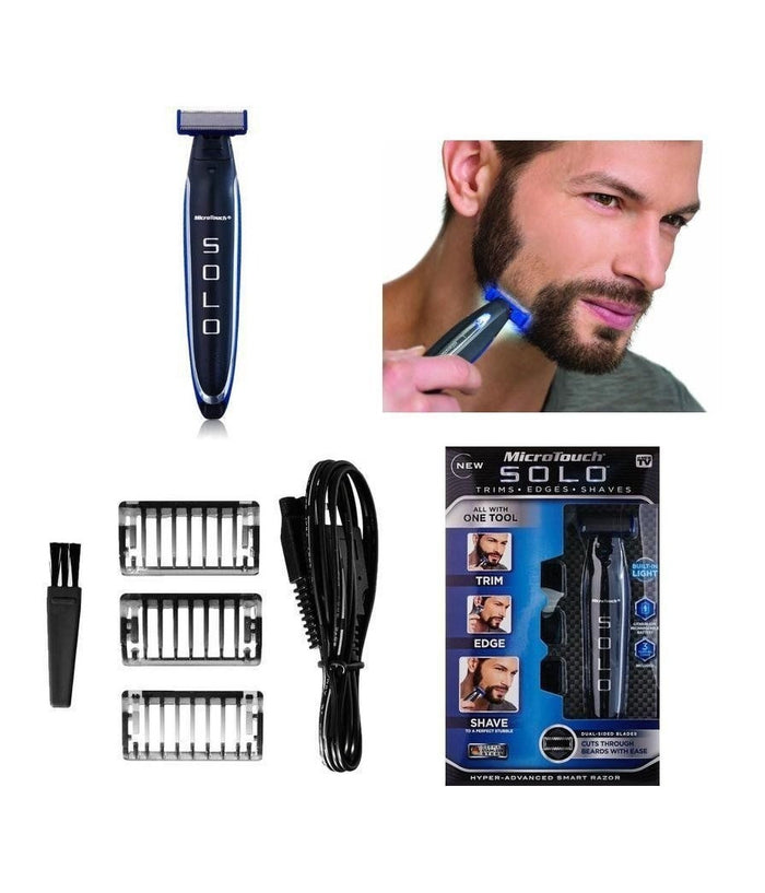 Rasoio Ricaricabile Elettrico Per Barba Uomo Power Micro Touch Solo Portatile         