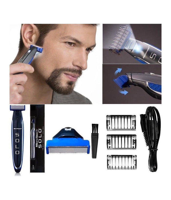 Rasoio Ricaricabile Elettrico Per Barba Uomo Power Micro Touch Solo Portatile         